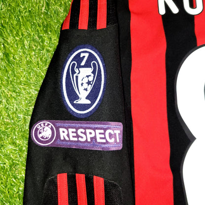 Ronaldinho AC Milan 2009 2010 UEFA Long Sleeve Soccer Jersey Shirt L SKU# E84180
