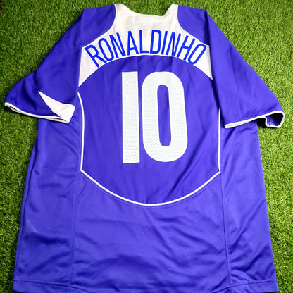 Ronaldinho Nike Brazil 2004 Away Soccer Jersey Shirt L SKU# 788794 - ForeverSoccerJerseys