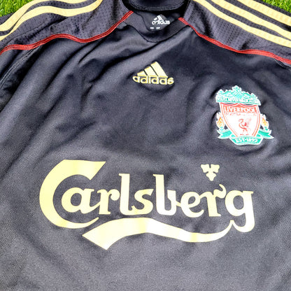 Torres Liverpool 2009 2010 EUROPA LEAGUE Long Sleeve Away Soccer Jersey Shirt L