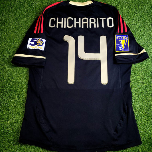 Chicharito Mexico 2011 GOLD CUP FINAL Soccer Away Jersey Shirt M SKU# V31526