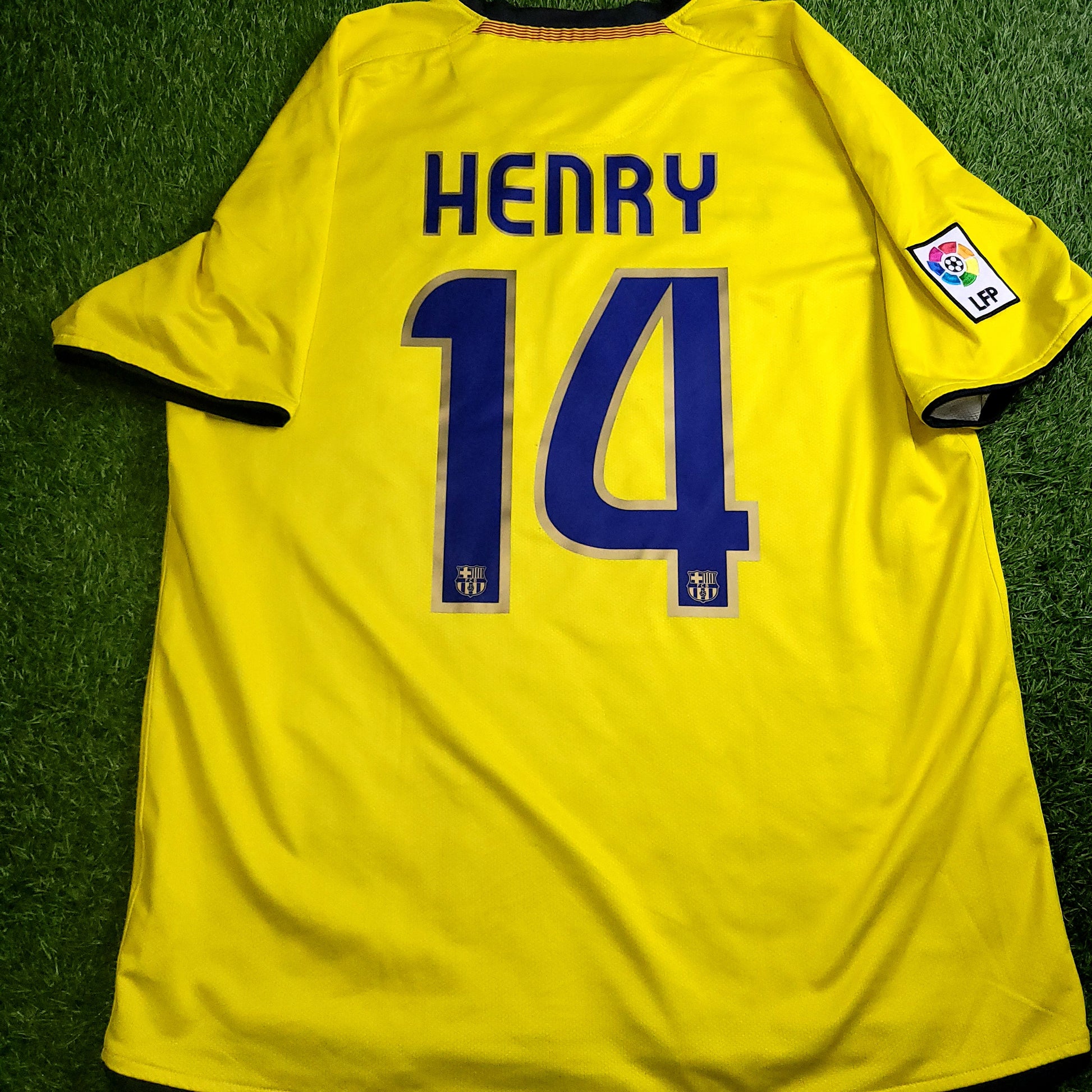 Henry Barcelona TREBLE SEASON 2008 2009 Away Soccer Jersey Shirt L SKU# 286787-760 - ForeverSoccerJerseys