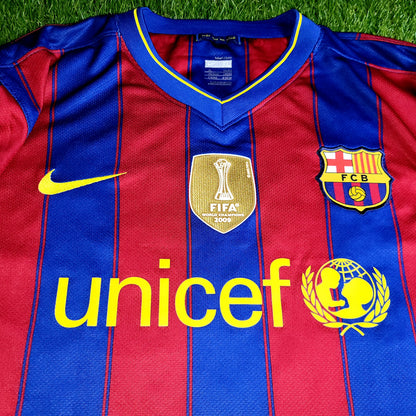 Messi Barcelona 2009 2010 Home Soccer Jersey XL SKU# 343808-496 - ForeverSoccerJerseys
