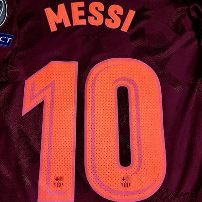 Messi Barcelona 2017 2018 Third UEFA PLAYER ISSUE Soccer Jersey BNWT M SKU# 847188-683