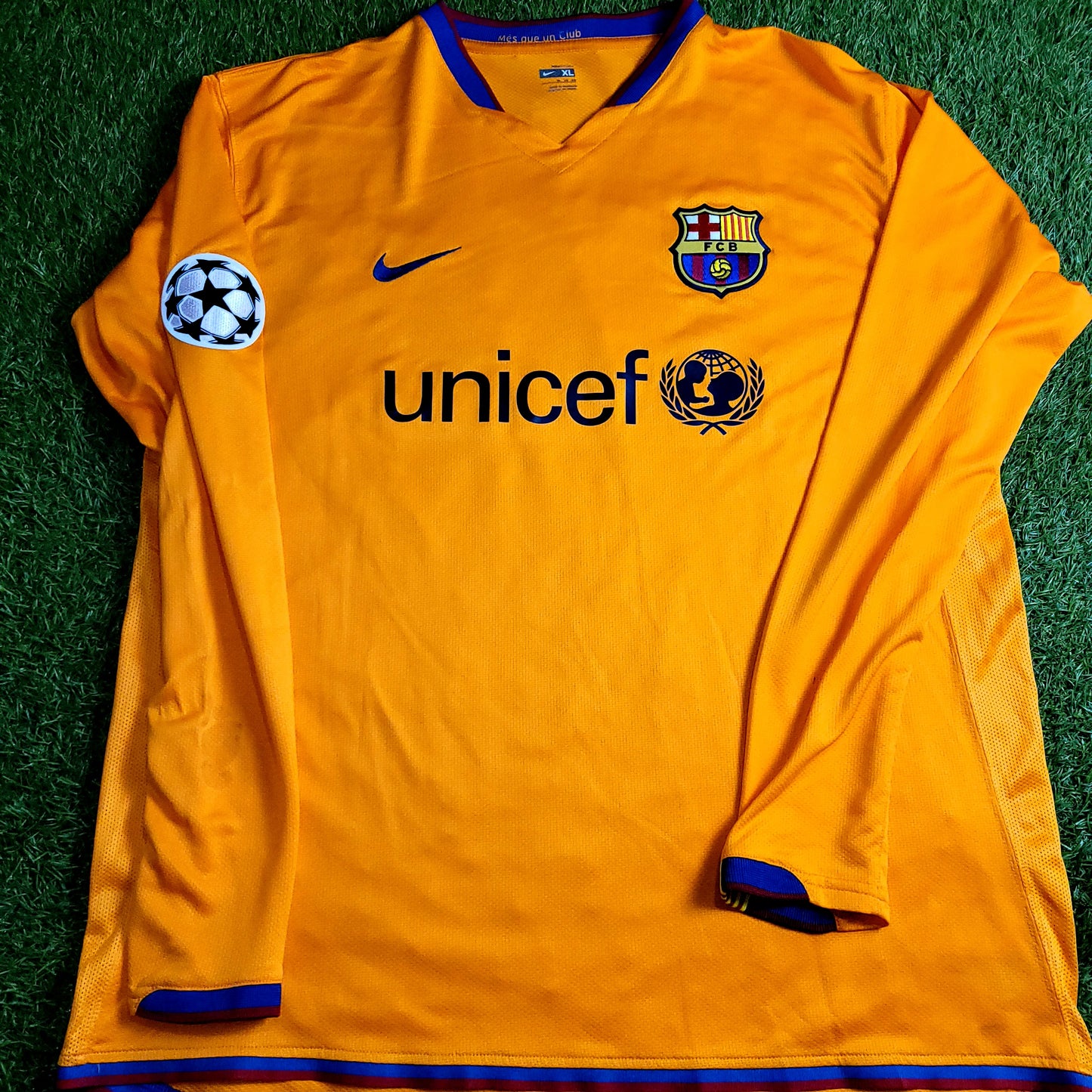 Ronaldinho Barcelona 2007 2008 Third Long Sleeve Soccer Jersey XL SKU# 244795-818