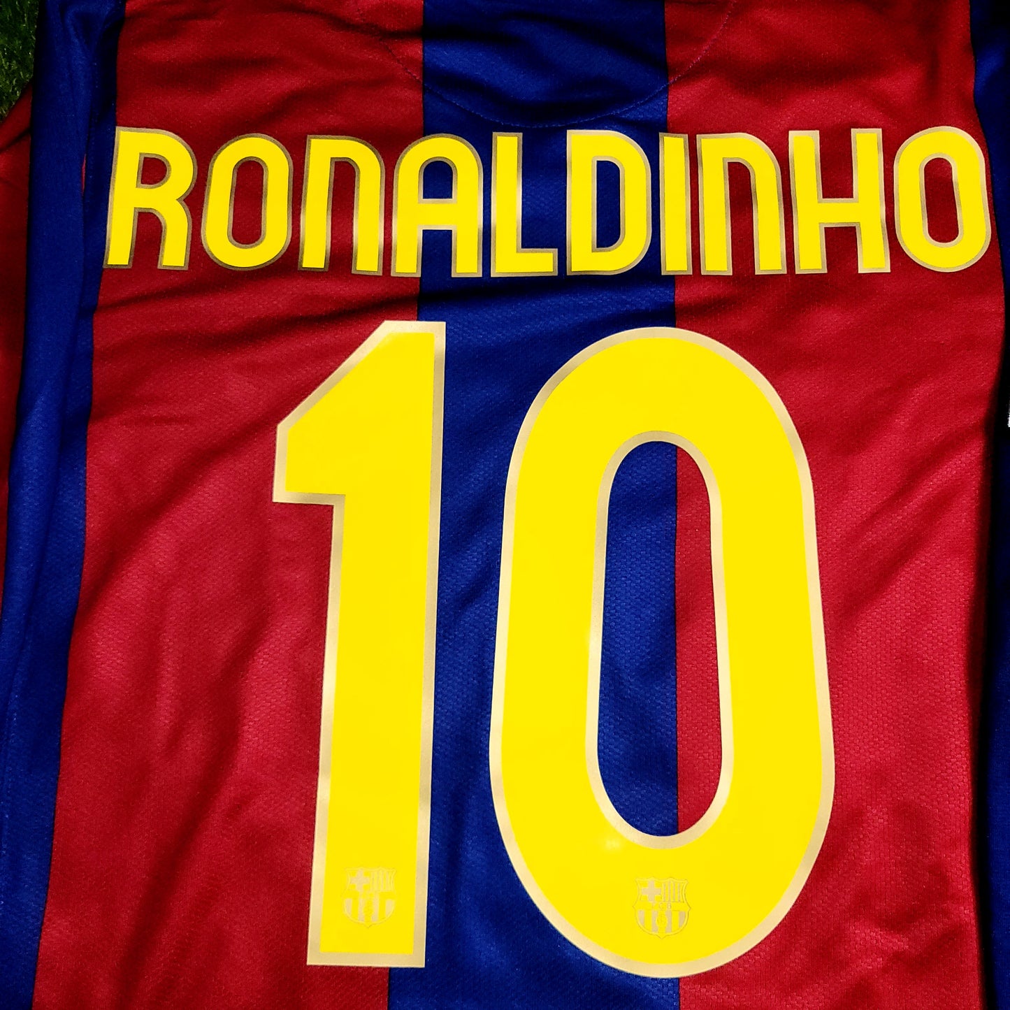 Ronaldinho Barcelona Anniversary 2007 2008 Long Sleeve Soccer Jersey M SKU# 244793-655