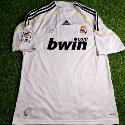 Cristiano Ronaldo Real Madrid 2009 2010 DEBUT Home Soccer Jersey L SKU# E84352 - ForeverSoccerJerseys