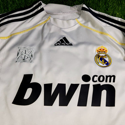 Cristiano Ronaldo Real Madrid 2009 2010 DEBUT Home Soccer Jersey L SKU# E84352 - ForeverSoccerJerseys