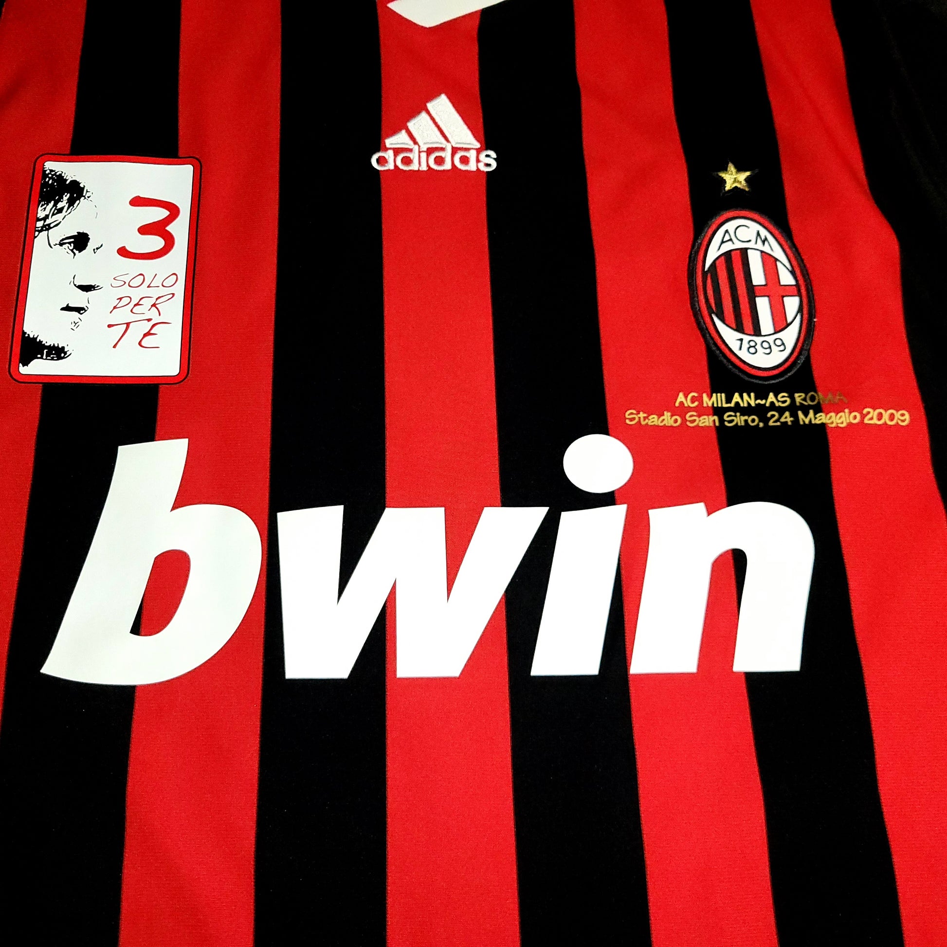 Maldini AC Milan 2009 2010 FAREWELL MATCH Soccer Jersey XL SKU# E84210 - ForeverSoccerJerseys