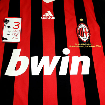 Maldini AC Milan 2009 2010 FAREWELL MATCH Soccer Jersey XL SKU# E84210 - ForeverSoccerJerseys