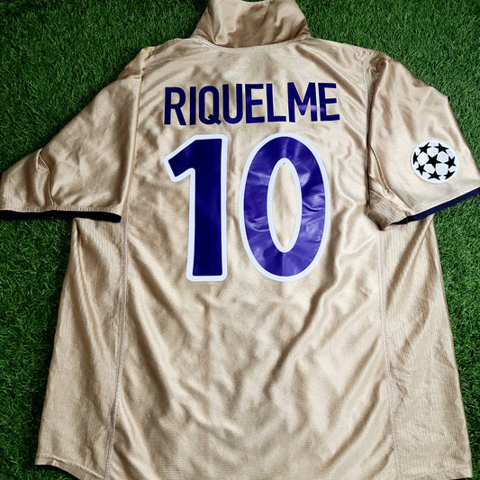 Riquelme Barcelona 2002 2003 UEFA DEBUT Soccer Third Jersey XL