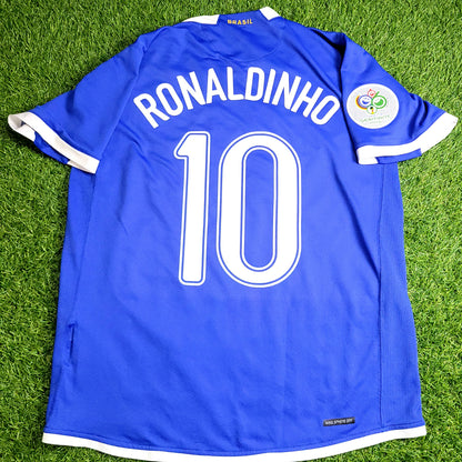 Ronaldinho Brazil 2006 WORLD CUP Away Soccer Jersey M SKU# U6DHA 103890 - ForeverSoccerJerseys