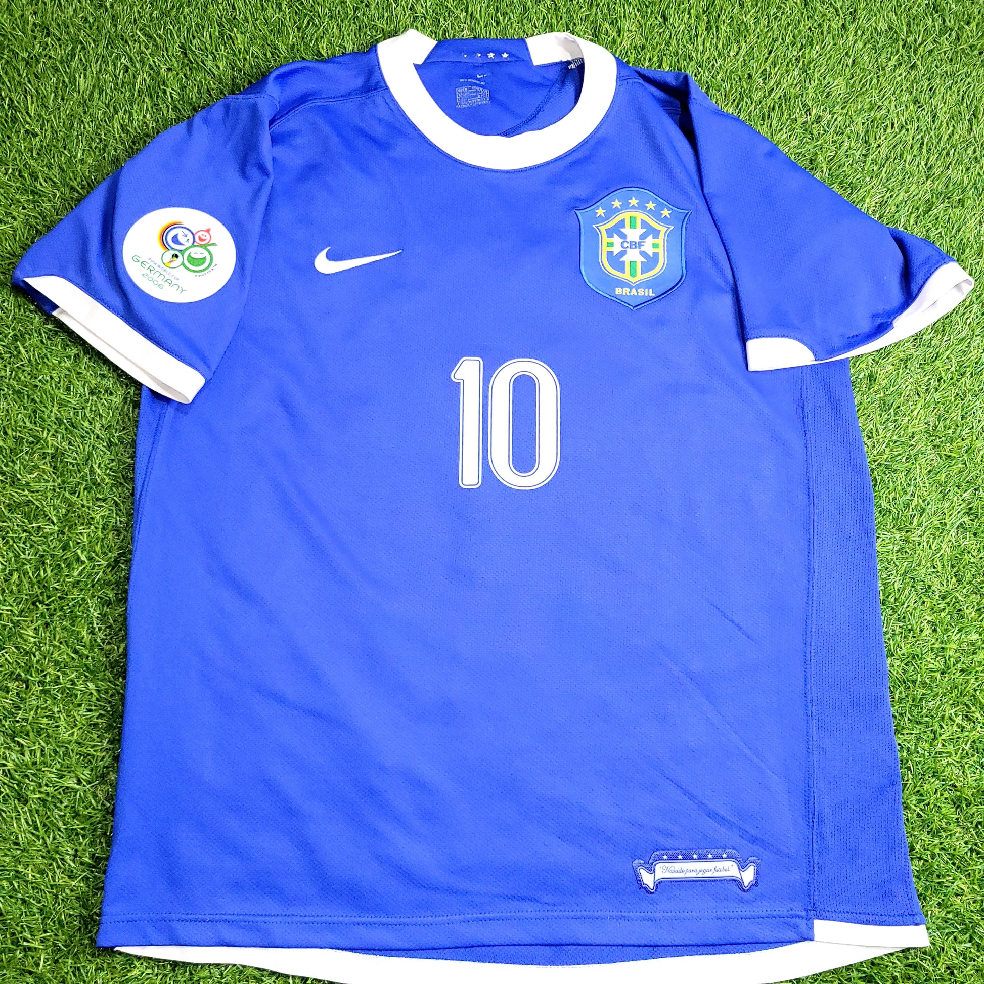 Ronaldinho Brazil 2006 WORLD CUP Away Soccer Jersey M SKU# U6DHA 103890 - ForeverSoccerJerseys
