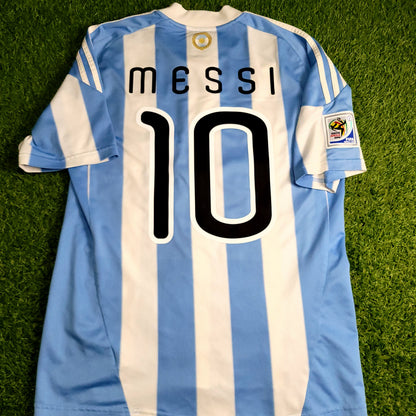 Messi Argentina 2010 WORLD CUP Home Soccer Jersey M SKU# P79919 - ForeverSoccerJerseys