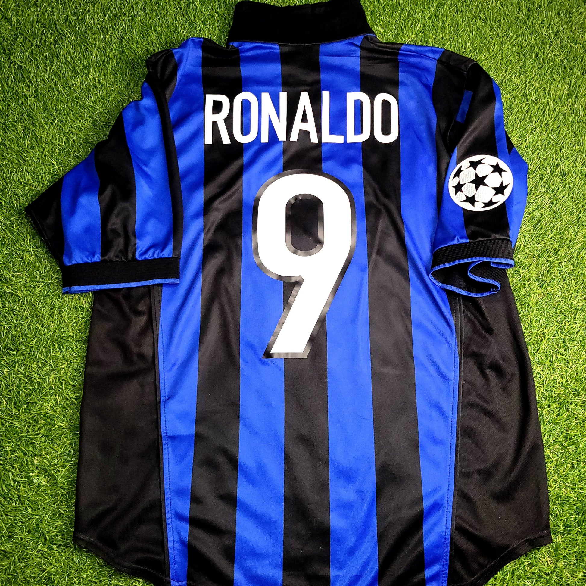 Ronaldo Inter Milan Nike 1998 1999 UEFA Soccer Jersey M - ForeverSoccerJerseys