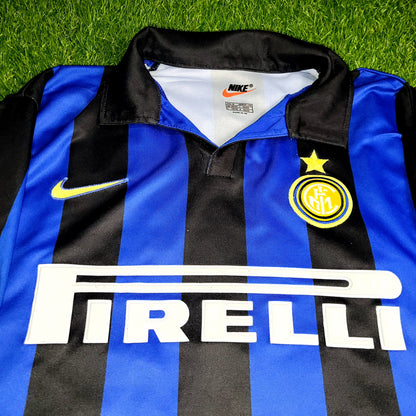 Ronaldo Inter Milan Nike 1998 1999 UEFA Soccer Jersey M - ForeverSoccerJerseys