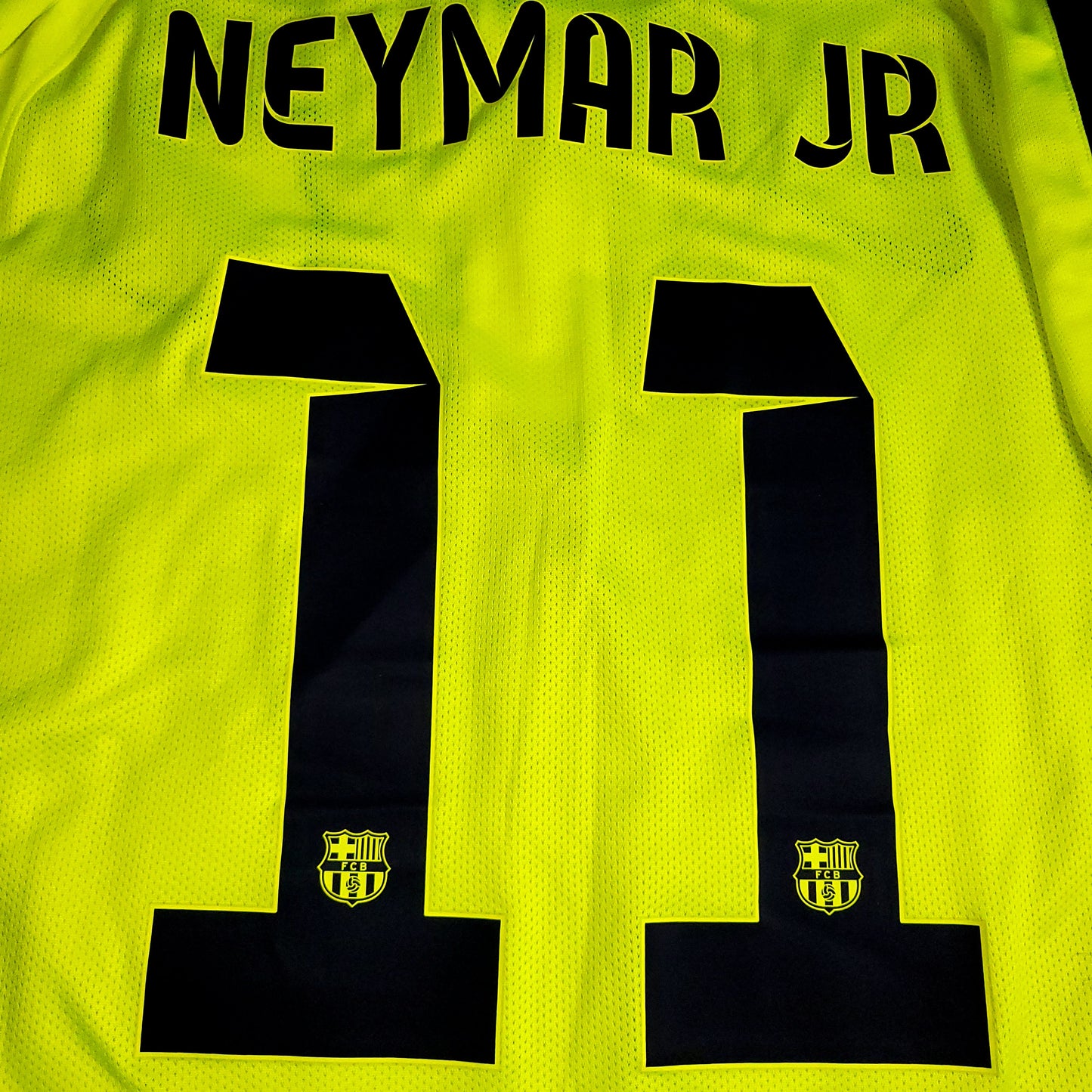 Neymar Barcelona UEFA TREBLE 2014 2015 PLAYER ISSUE Soccer Third Jersey XL SKU# 631132-711