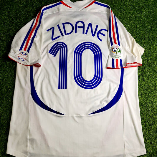 Zidane France 2006 WORLD CUP FINAL Away Soccer Jersey XL SKU# 740125 - ForeverSoccerJerseys