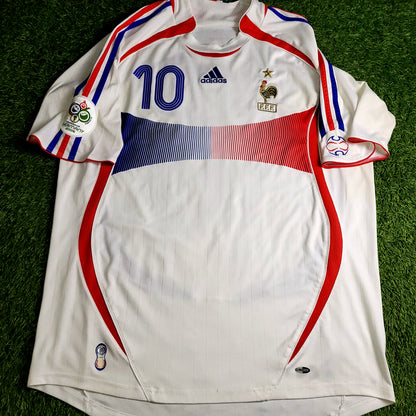 Zidane France 2006 WORLD CUP FINAL Away Soccer Jersey XL SKU# 740125 - ForeverSoccerJerseys