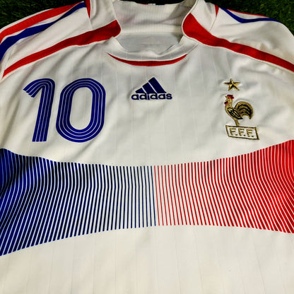 Zidane France 2006 WORLD CUP FINAL Away Soccer Jersey XL SKU# 740125 - ForeverSoccerJerseys
