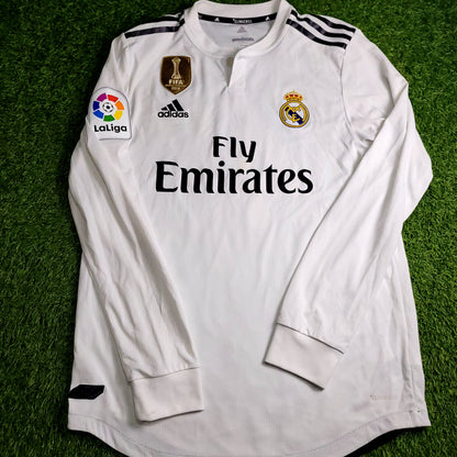 Ramos Real Madrid Away PLAYER ISSUE 2018 2019 Soccer Jersey L SKU# DQ0869 - ForeverSoccerJerseys