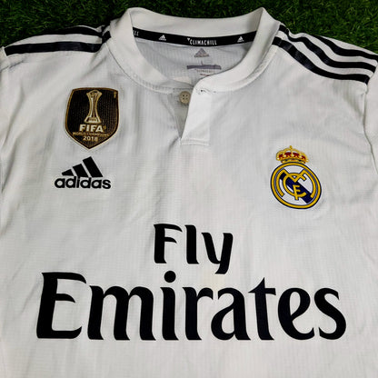 Ramos Real Madrid Away PLAYER ISSUE 2018 2019 Soccer Jersey L SKU# DQ0869 - ForeverSoccerJerseys