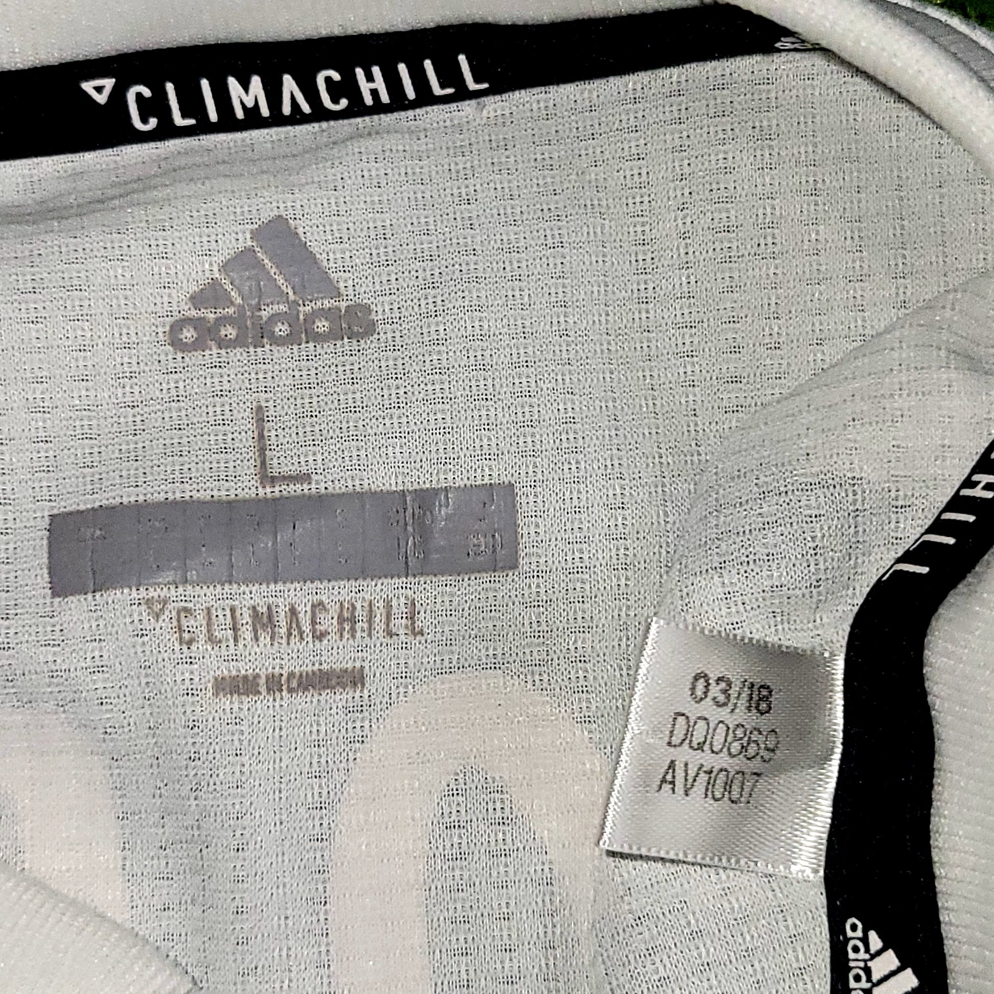 Ramos Real Madrid Away PLAYER ISSUE 2018 2019 Soccer Jersey L SKU# DQ0869 - ForeverSoccerJerseys