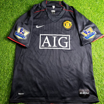 Cristiano Ronaldo Manchester United 2007 2008 Away Soccer Jersey M SKU# 238347-010 - ForeverSoccerJerseys