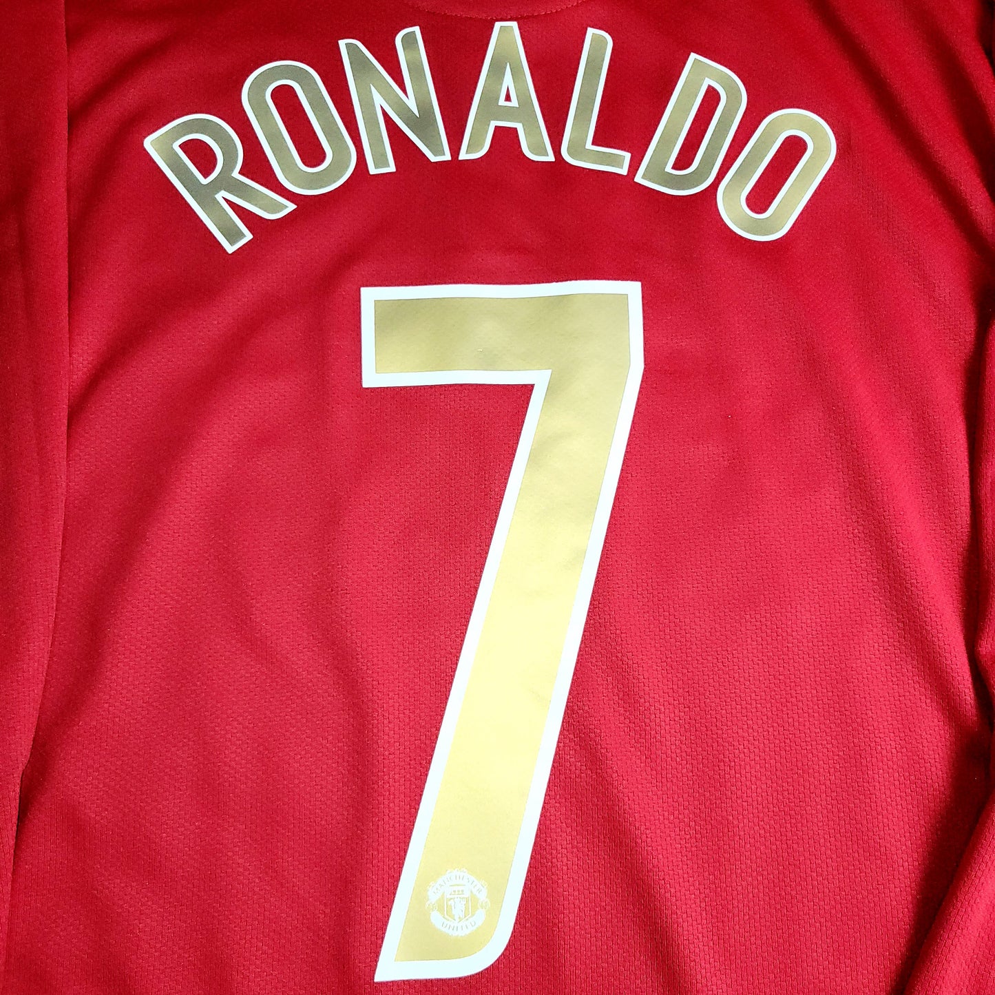 Cristiano Ronaldo Manchester United 2006 2007 UEFA Home Long Sleeve Jersey L SKU# H6DHA 146815 - ForeverSoccerJerseys