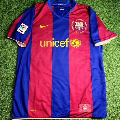 Ronaldinho Barcelona Anniversary 2007 2008 Soccer Jersey L SKU# 237741-655 - ForeverSoccerJerseys