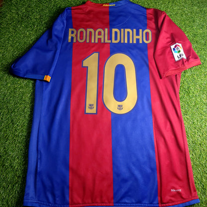Ronaldinho Barcelona 2006 2007 Soccer Jersey L SKU# 146980-425 - ForeverSoccerJerseys
