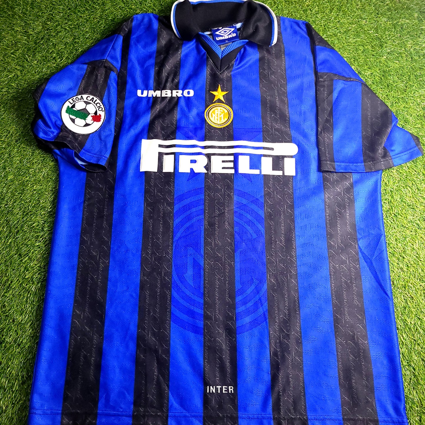 Ronaldo Inter Milan 1997 1998 DEBUT Umbro Soccer Jersey XL - ForeverSoccerJerseys