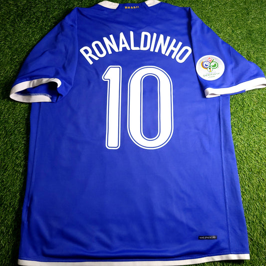 Ronaldinho Brazil 2006 WORLD CUP Away Soccer Jersey XL SKU# 103890 - ForeverSoccerJerseys