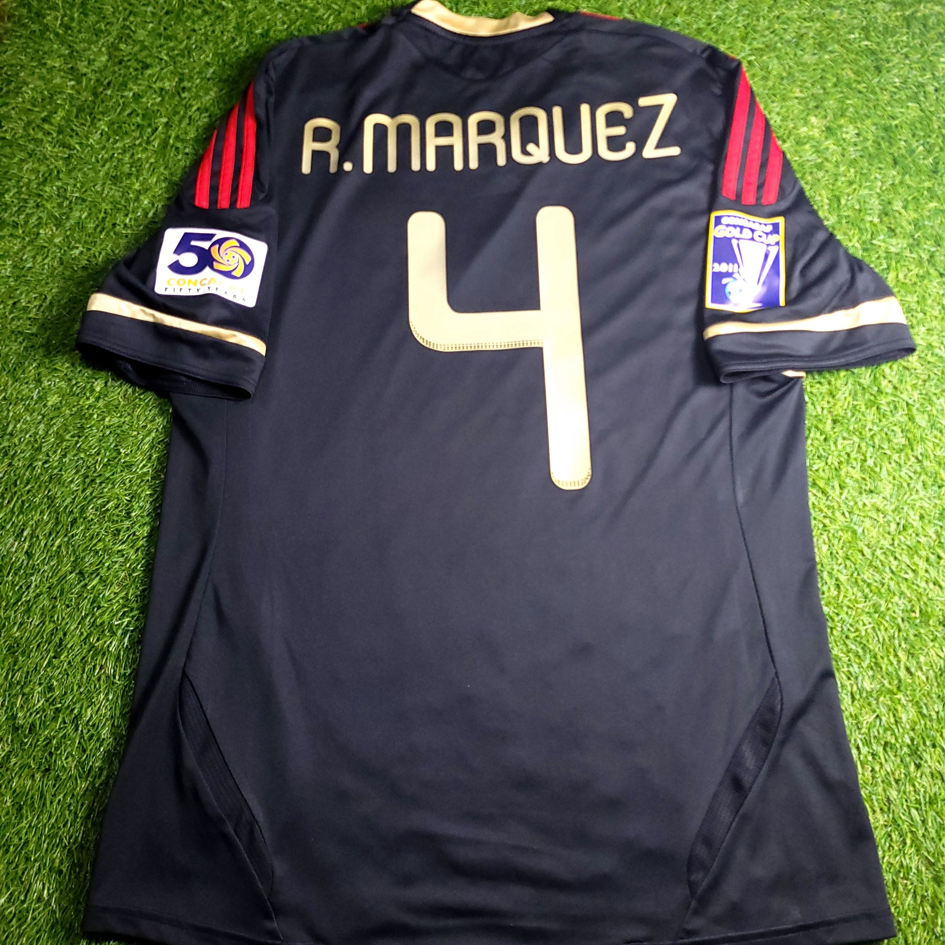 Marquez Mexico 2011 GOLD CUP FINAL Soccer Away Jersey L SKU# V31526 - ForeverSoccerJerseys