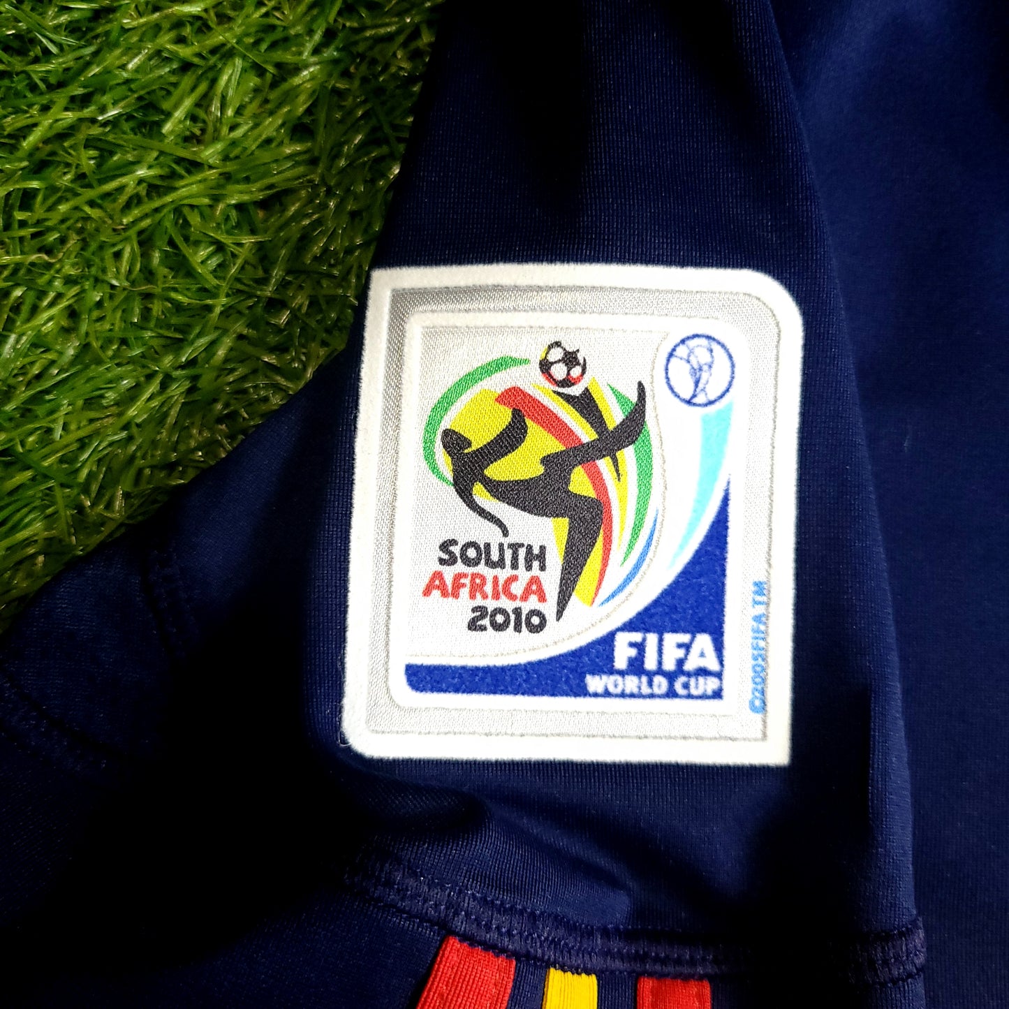 Iniesta Spain 2010 WORLD CUP FINAL Soccer Away Jersey XL SKU# P47896 - ForeverSoccerJerseys