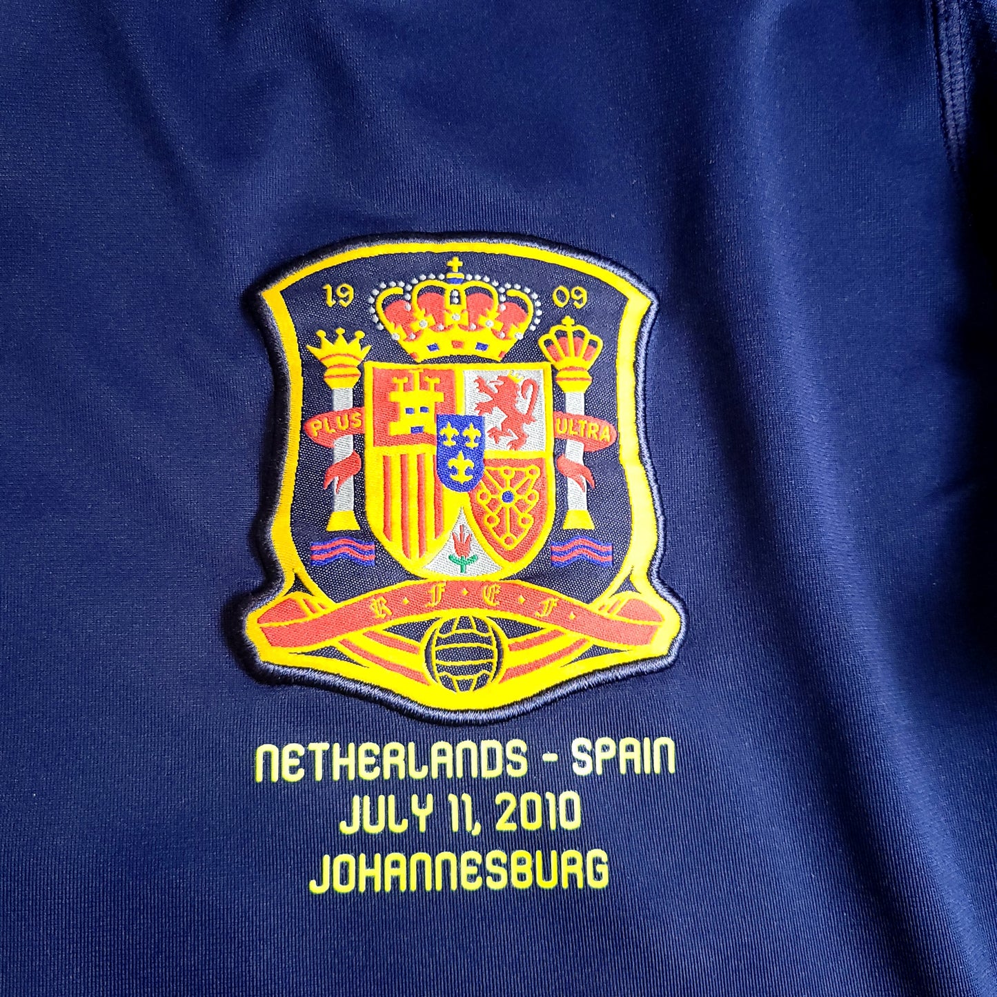Iniesta Spain 2010 WORLD CUP FINAL Soccer Away Jersey XL SKU# P47896 - ForeverSoccerJerseys