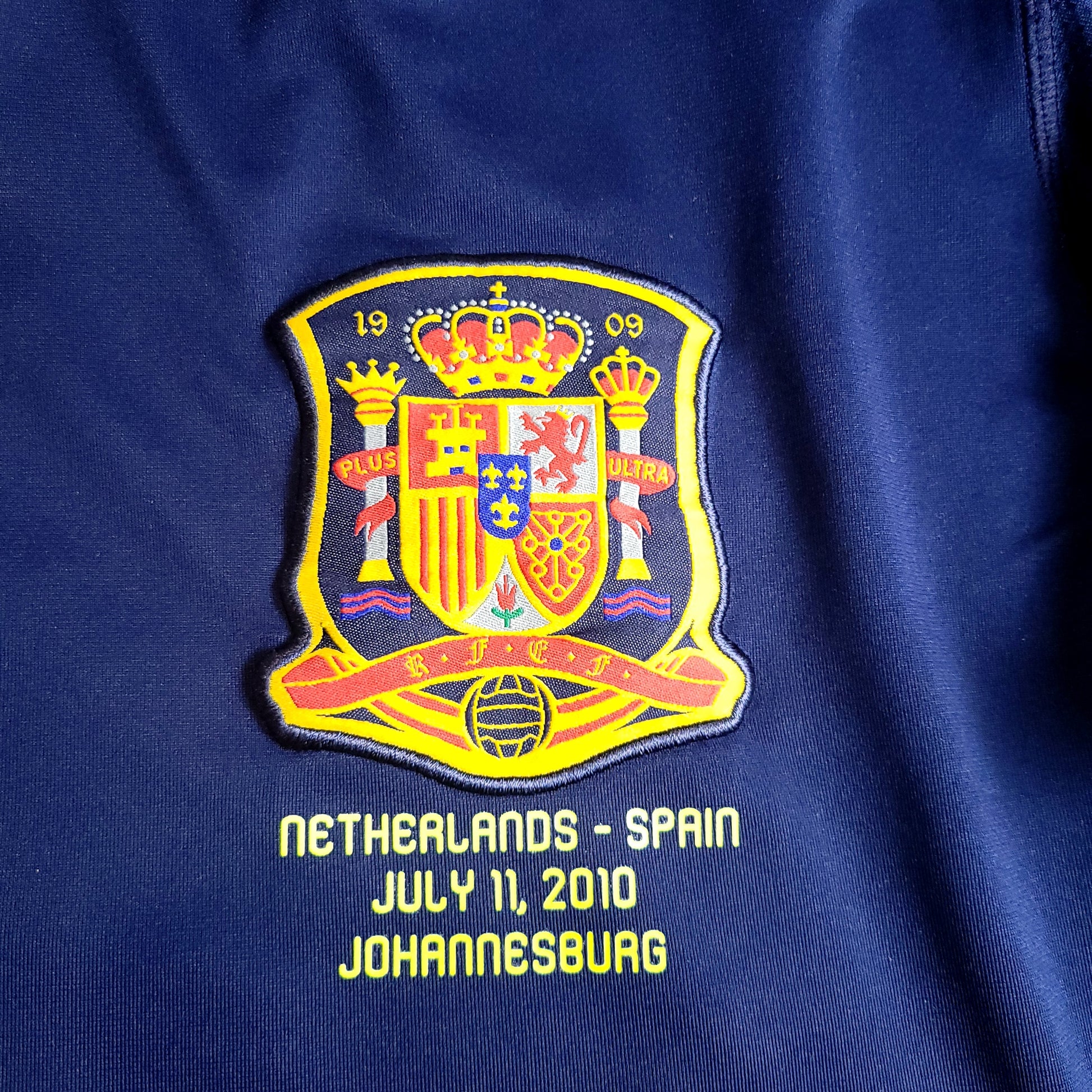 Iniesta Spain 2010 WORLD CUP FINAL Soccer Away Jersey XL SKU# P47896 - ForeverSoccerJerseys