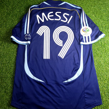 Messi Argentina 2006 WORLD CUP Away Soccer Jersey L SKU# 069519 - ForeverSoccerJerseys