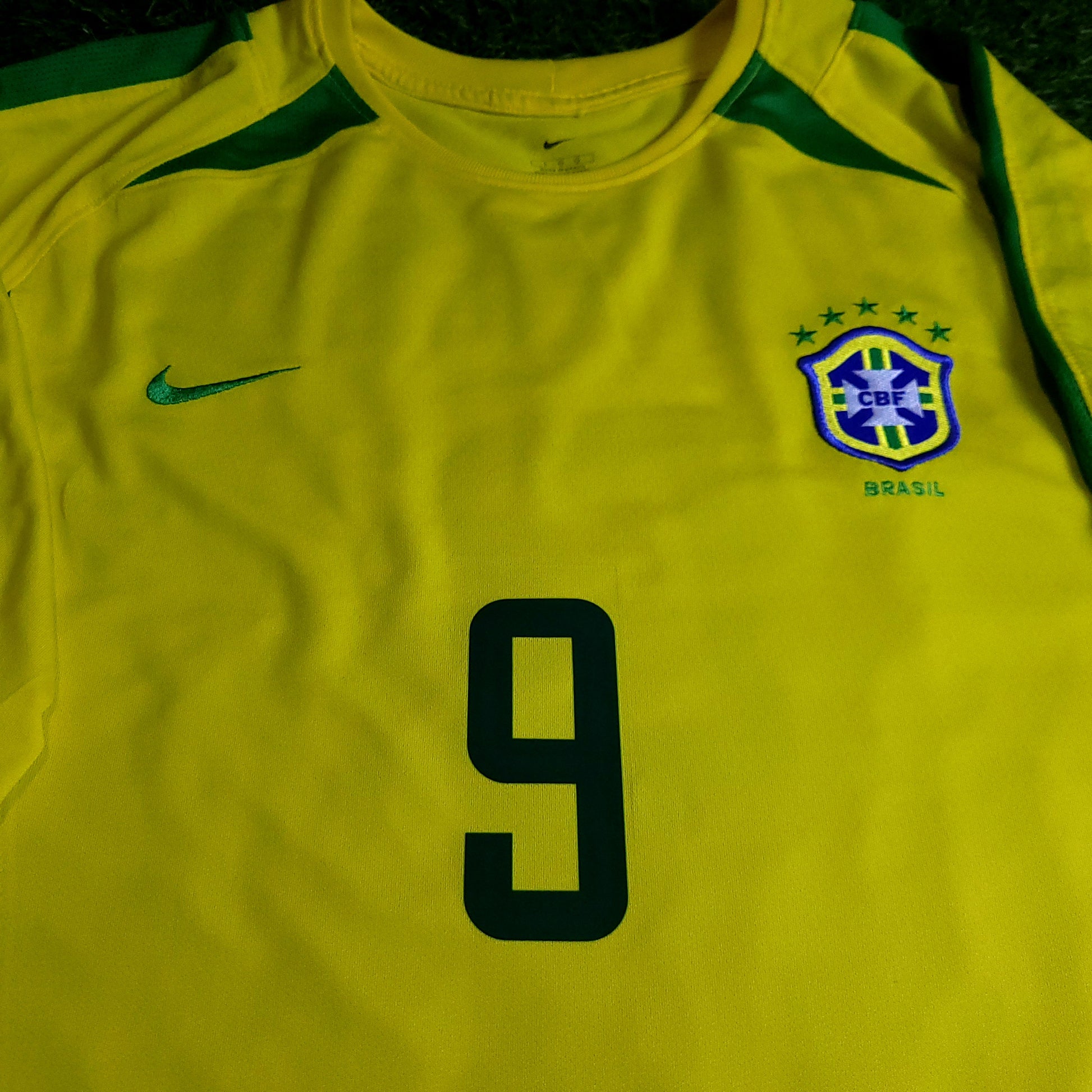 Ronaldo Brazil 2002 WORLD CUP Soccer Jersey L - ForeverSoccerJerseys