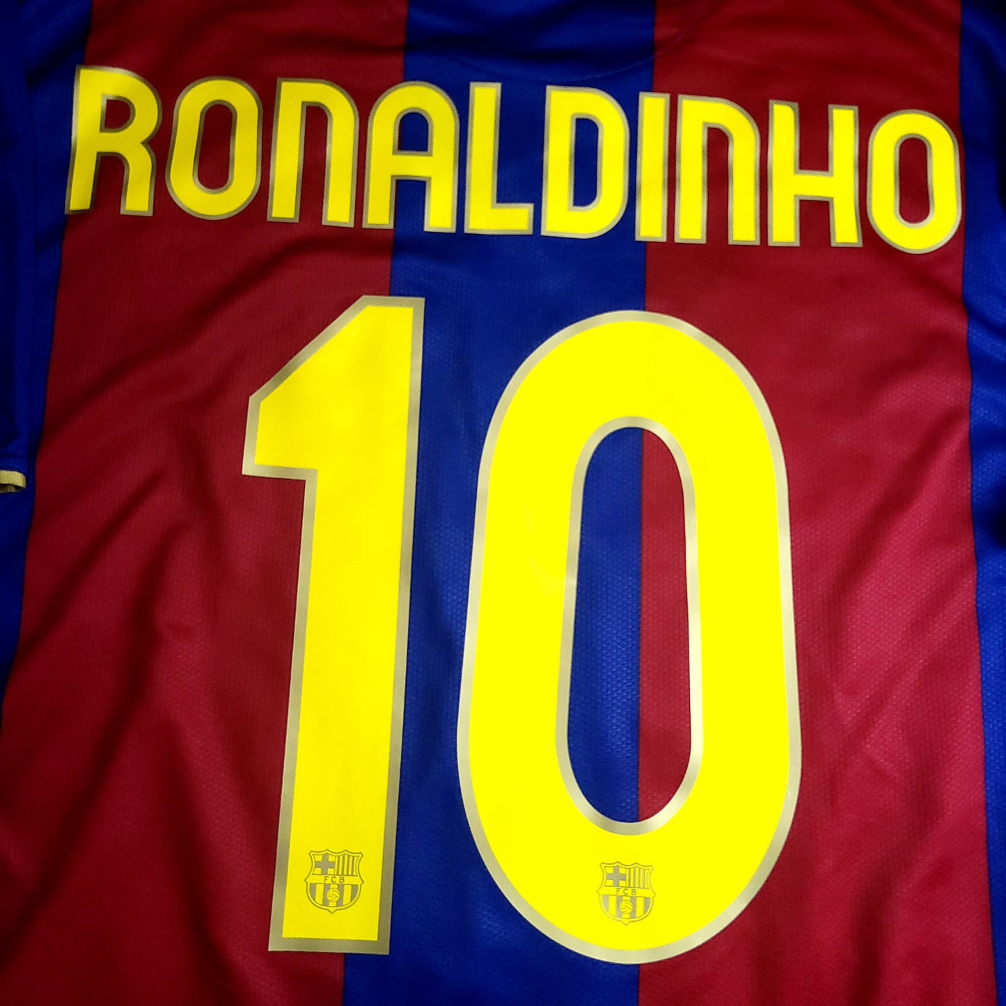 Ronaldinho Barcelona Anniversary 2007 2008 Soccer Jersey XL SKU# 237741-655 - ForeverSoccerJerseys