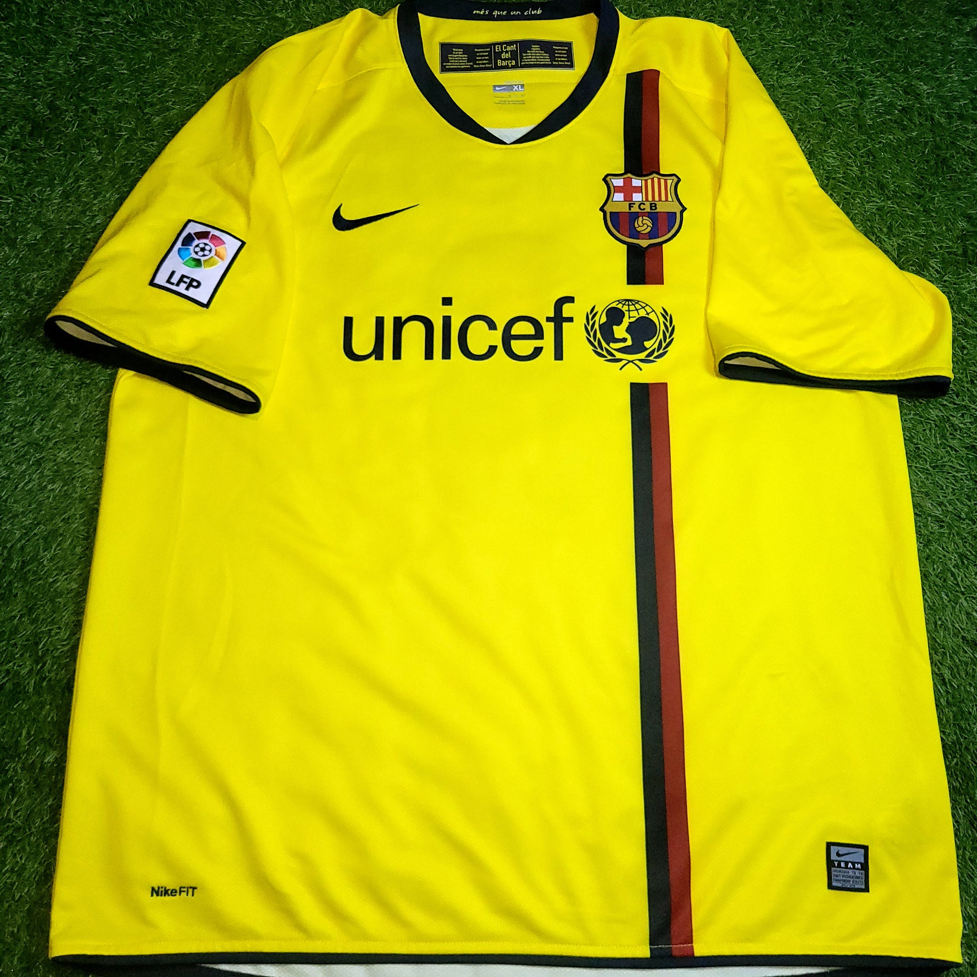 Iniesta Barcelona INIESTAZO TREBLE 2008 2009 Away Soccer Jersey XL SKU# 286787-760 - ForeverSoccerJerseys