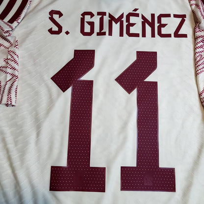 Gimenez Mexico 2022 2023 GOLD CUP Player Issue Away Soccer Jersey L SKU# HD9313