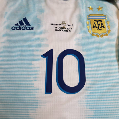 Messi Argentina 2019 COPA AMERICA PLAYER ISSUE Soccer Jersey BNWT L SKU# DP0225
