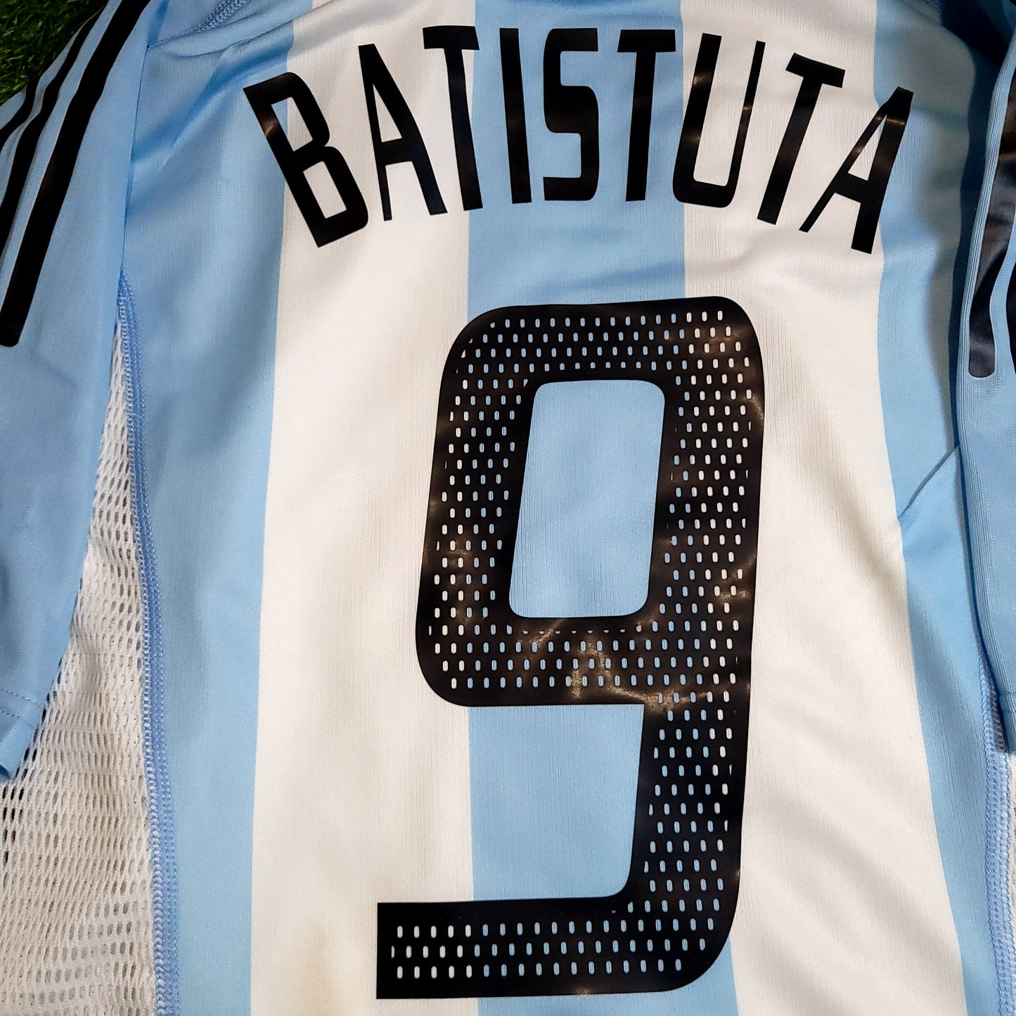 Batistuta Argentina 2002 WORLD CUP PLAYER ISSUE Soccer Jersey L SKU# 166723 AVG001