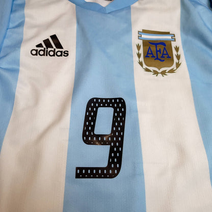 Batistuta Argentina 2002 WORLD CUP PLAYER ISSUE Soccer Jersey L SKU# 166723 AVG001