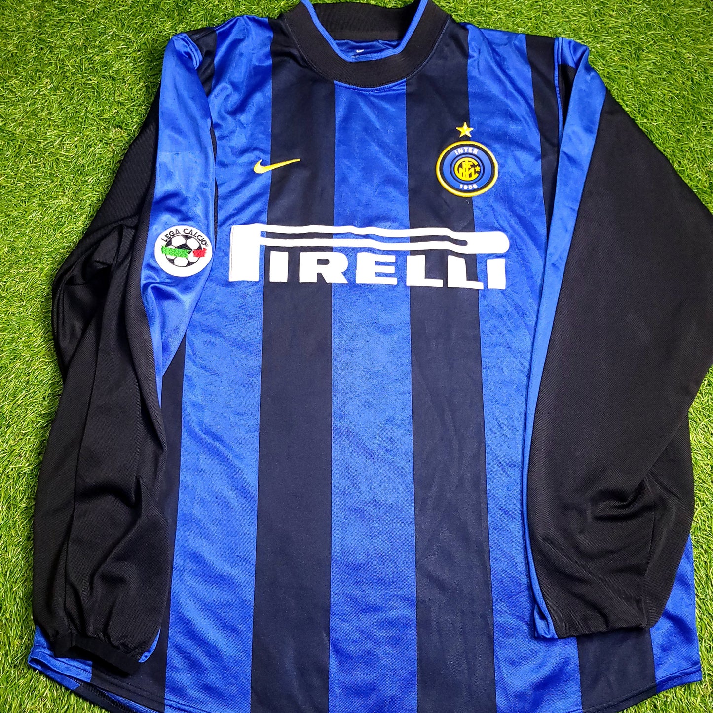 Ronaldo Inter Milan 2000 2001 Long Sleeve Soccer Jersey XL - ForeverSoccerJerseys