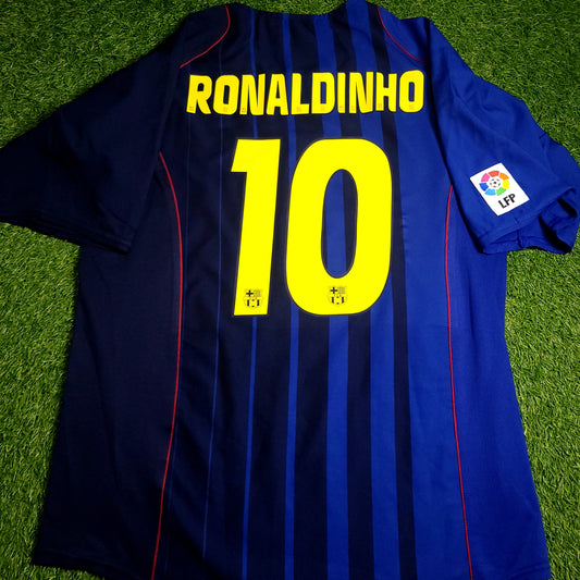 Ronaldinho Barcelona 2004 2005 Away Soccer Jersey XL SKU# 118862 - ForeverSoccerJerseys
