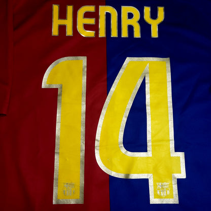 Henry Barcelona TREBLE 2008 2009 Soccer Jersey L SKU# 286784-655 - ForeverSoccerJerseys