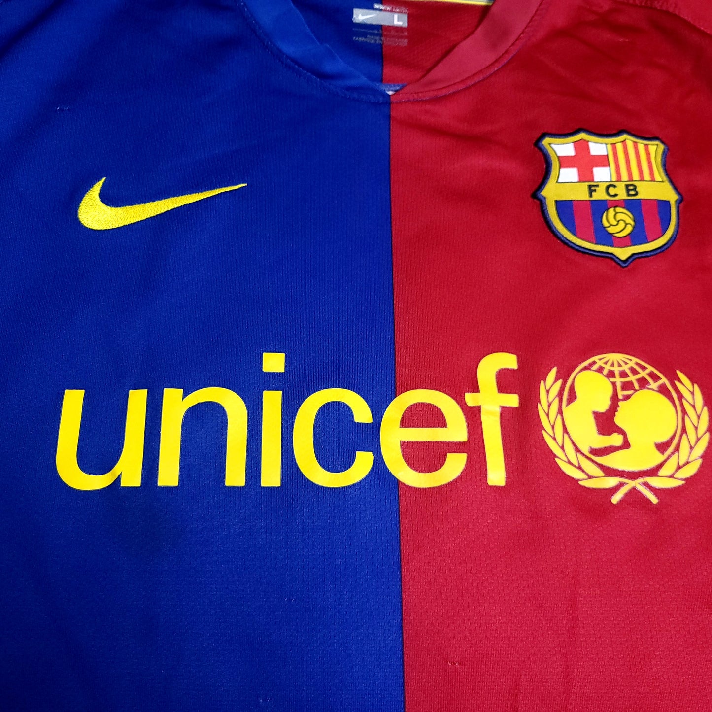 Henry Barcelona TREBLE 2008 2009 Soccer Jersey L SKU# 286784-655 - ForeverSoccerJerseys