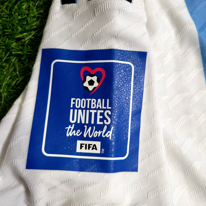 Messi Argentina 2022 WORLD CUP FINAL PLAYER ISSUE Soccer Jersey BNWT XL SKU# HF2157 - ForeverSoccerJerseys