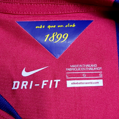 Iniesta Barcelona 2014 2015 TREBLE SEASON Soccer Jersey L SKU# 610594-422 - ForeverSoccerJerseys